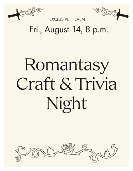 Romantasy Craft & Trivia Night