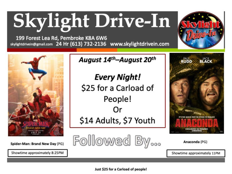 Skylight Drive-In! Spider-Man: Brand New Day WITH Anaconda