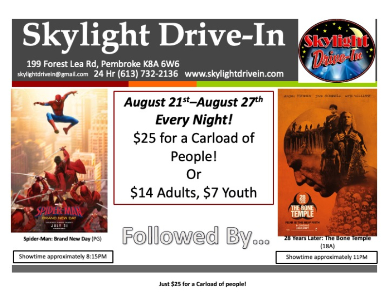 Skylight Drive-In! Spider-Man: Brand New Day WITH 28 Years Later: The Bone Temple